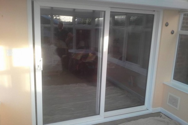 A rated energy efficient patio door installtion finished