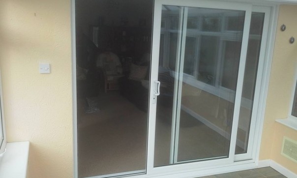 A rated energy efficient patio door installtion complete