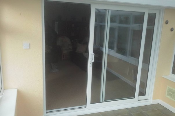 A rated energy efficient patio door installtion complete