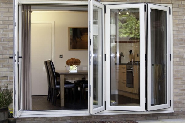 Bi-Fold door partially open