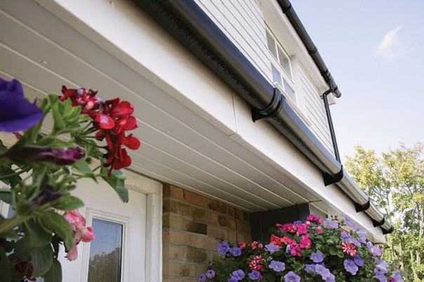 White roof soffits