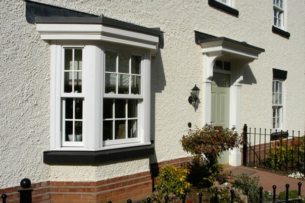 Bay window on front of house