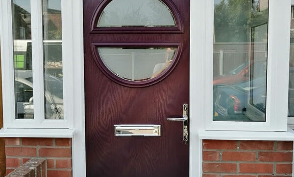 Timber porch replacement with UPVC and composite door