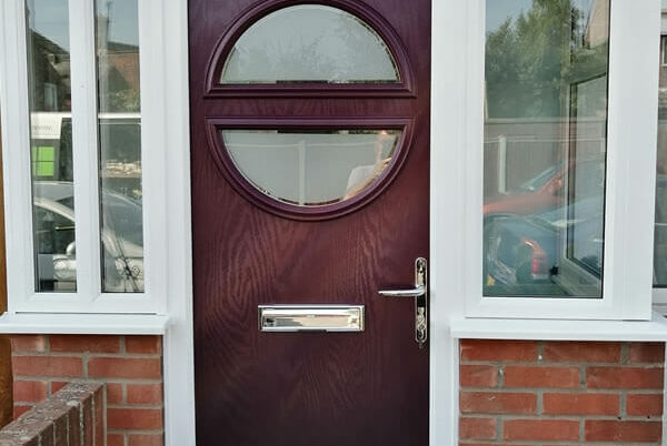 Timber porch replacement with UPVC and composite door